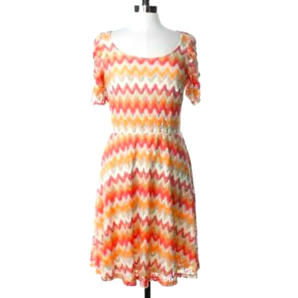 NY Collection | Dresses | Ny Collection Macys Women Dress Kneelength Peach  Short Sleeves | Poshmark